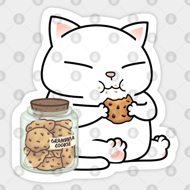 Chubby Cat Cookie Sticker by Takeda_Art